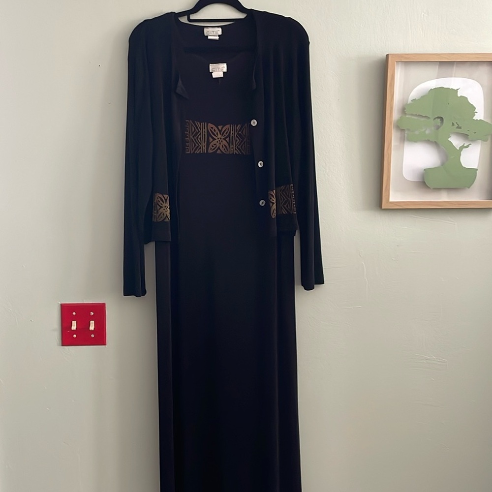 Cite maxi dress and jacket set XL